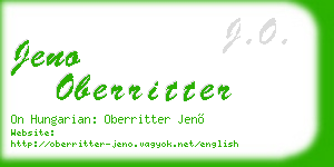 jeno oberritter business card