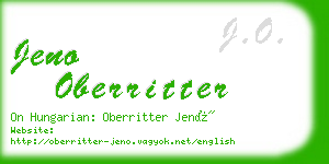 jeno oberritter business card